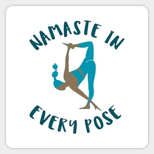 namaste in every pose Sticker